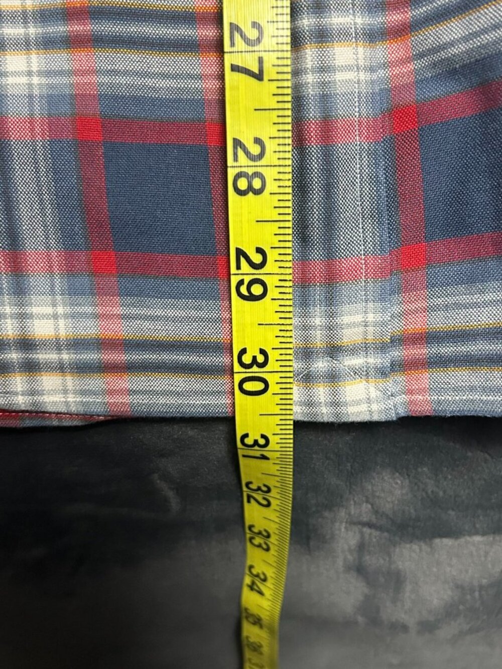 Ralph Lauren Classic Fit Shirt M Navy Red White Plaid Long Sleeve Cotton Button - Picture 5 of 6